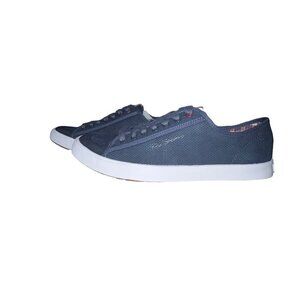 Ben Sherman Eddie Script Lace Shoes Size 8M Men’s Navy Black Nylon New‎ in box